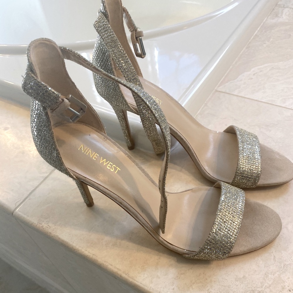 Sparkling Silver Heels